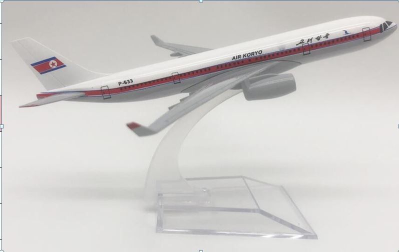 Mô hình máy bay Triều Tiên KORYO Airways Airbus A330 North Korea kích thước 16cm MB16202