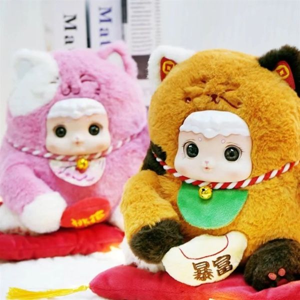 Blind box hộp mù Lucky meow Mèo thần tài Blind box chính hãng Baby Three BL021