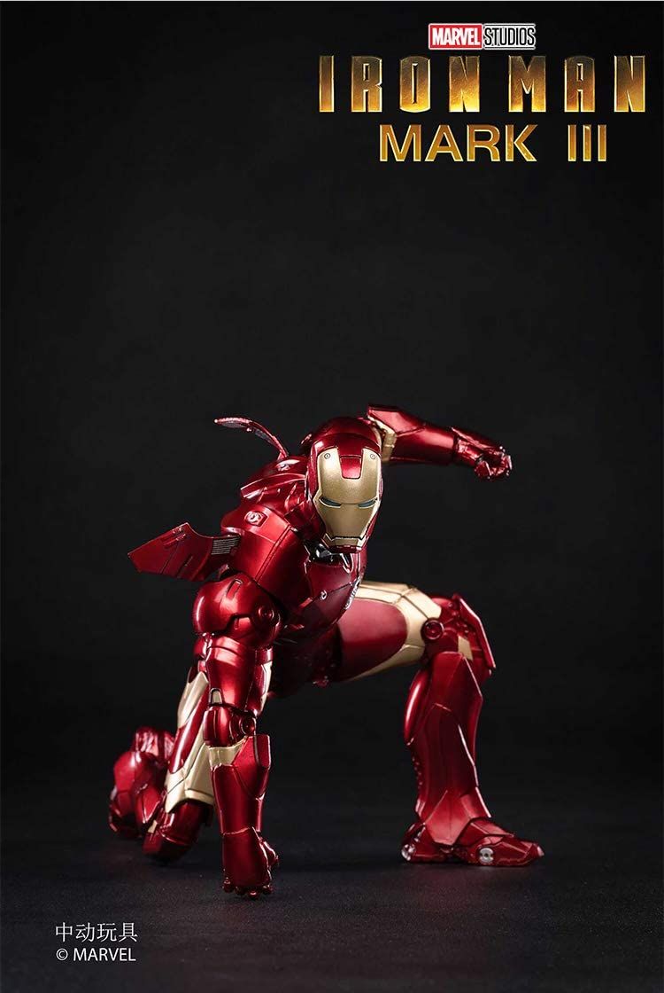  Mô hình nhân vật Marvel Iron man người sắt MK3 Mark III SHF tỉ lệ 1:10 18CM ZD Toys FG262 