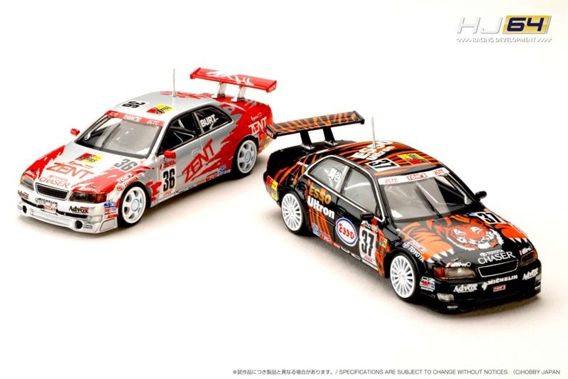 Mô hình xe Toyota Esso Tom's Chaser (#37) 1998 JTCC tỉ lệ 1:64 Hobby Japan 64 HJR642072
