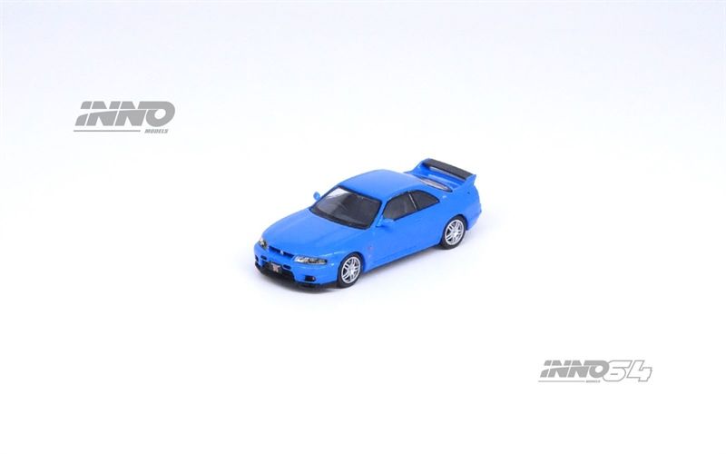 Mô hinh xe Nissan skyline GTR R33 LM Limited light blue tỉ lệ 1:64 Inno64 Models
