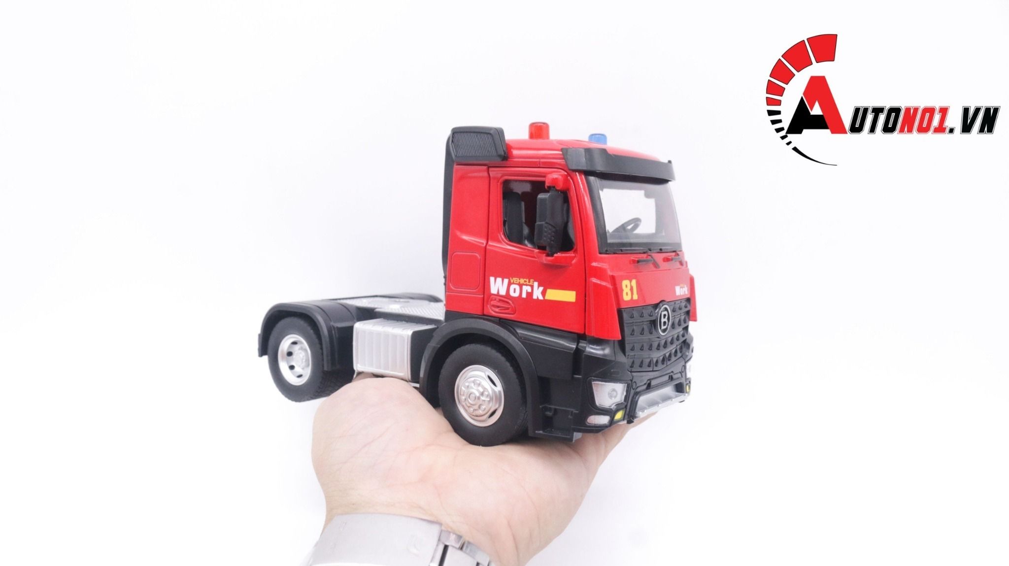  Mô hình xe container tỉ lệ 1:24 đầu kim loại - thùng xe nhựa Metal DieCast OT195 