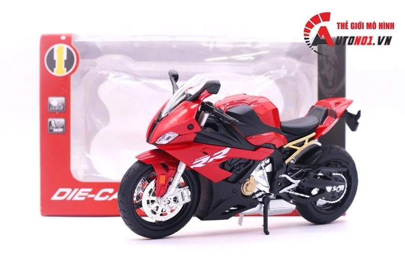Mô hình xe Bmw s1000rr 2020 tỉ lệ 1:12 Huayi Alloy MT094