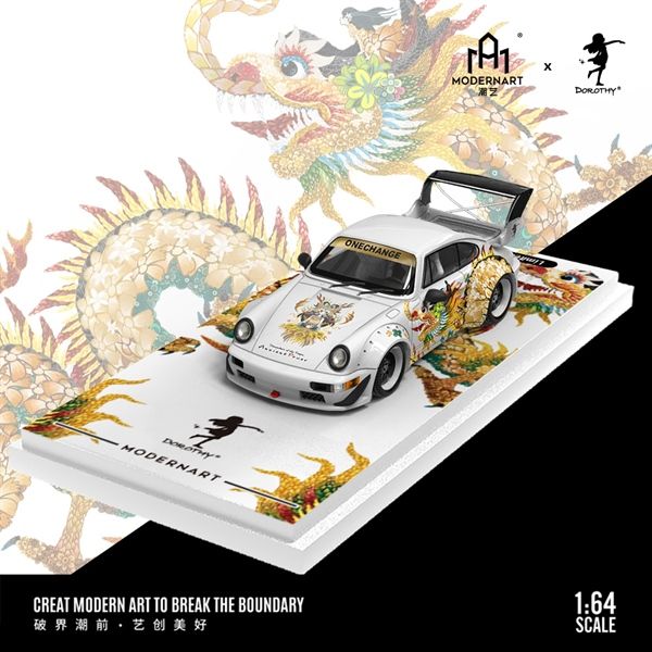 Mô hình xe Porsche 964 Rauth welt RWB Dorothy Acient Powe Dragon 2024 tỉ lệ 1:64 ModernArt MD640861