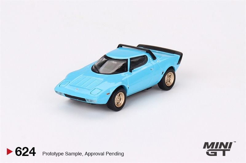 Mô hình xe Lancia Stratos HF Stradale Azzuro Chiaro tỉ lệ 1:64 MiniGT MGT00624