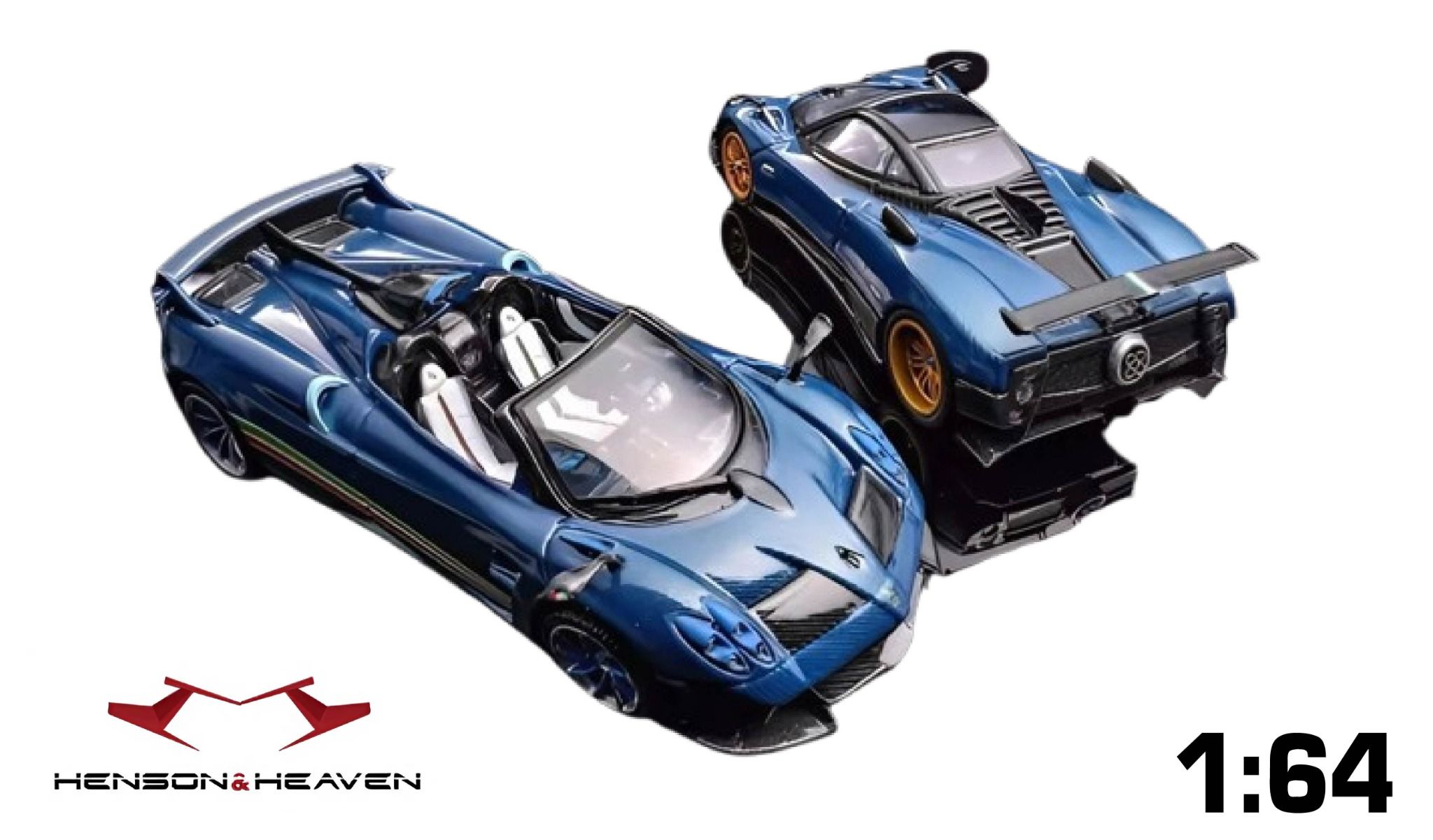 Mô hình xe Pagani Huayra Tricolore tỉ lệ 1:64 HENSON & HEAVEN 64HHM0002