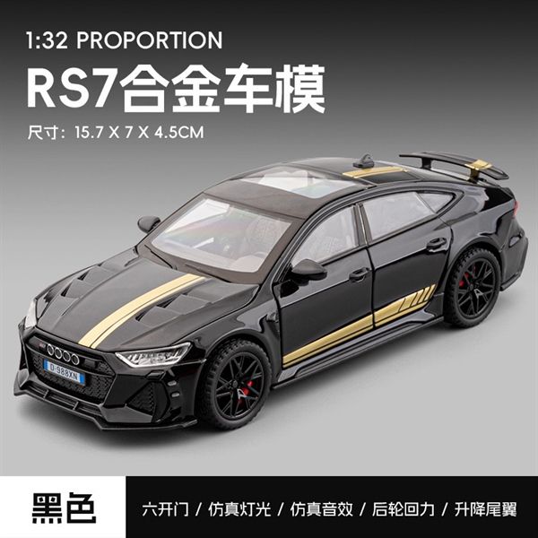Mô hình xe xe Audi RS7 full open - full kính - có đèn - âm thanh tỉ lệ 1:32 Alloy Model OT481
