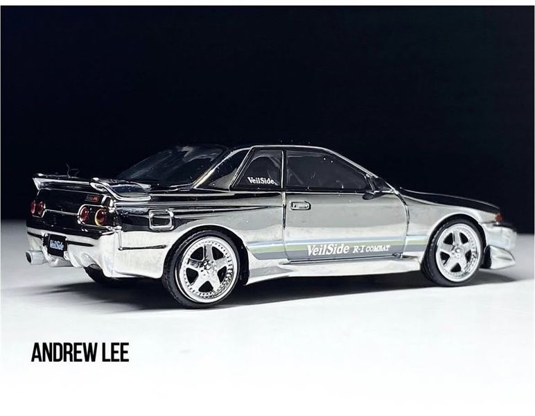 Mô hình xe Nissan Skyline GT-R (R32) VeilSide Combat C-I Chrome – Hobby Expo China 2025 tỉ lệ 1:64 MiniGT MGT00979