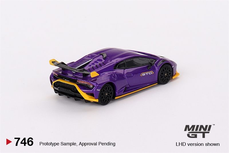 Mô hình xe Lamborghini Huracán STO Viola Pasifae tỉ lệ 1:64 MiniGT MGT00746