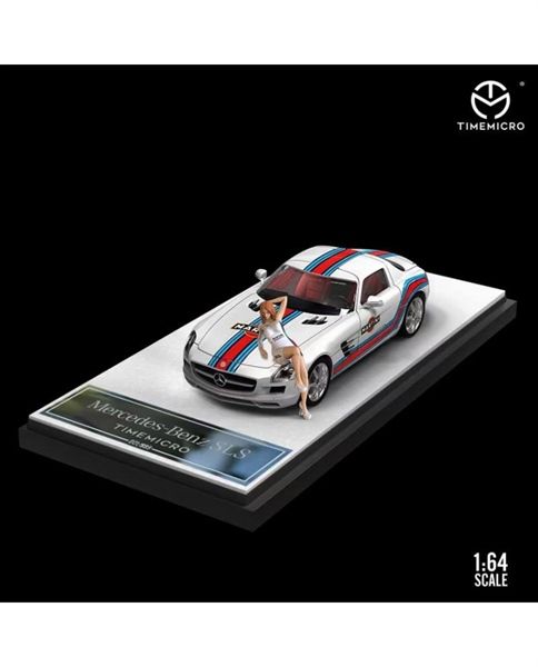 Mô hình xe Mercedes Benz SLS white tỉ lệ 1:64 Time Micro