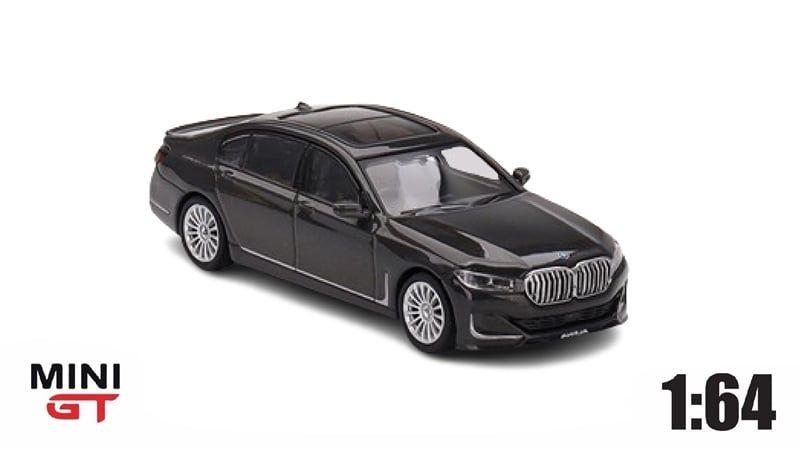 Mô hình xe BMW Alpina B7 xDrive Dravit Grey Metallic tỉ lệ 1:64 MiniGT MGT00619