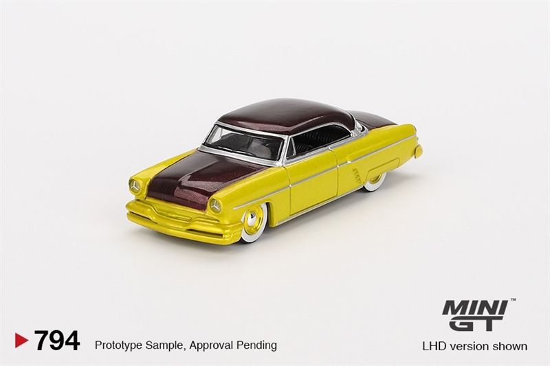 Mô hình xe Lincoln Capri Hot Rod 1954 Lime Yellow tỉ lệ 1:64 MiniGT MGT00794-CH