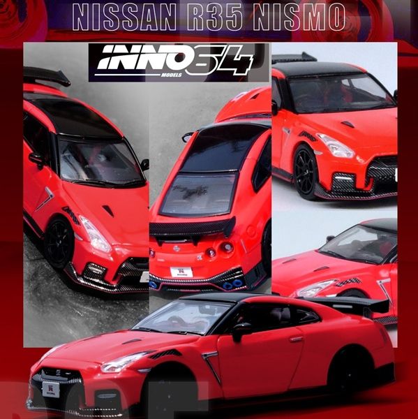 Mô hình xe Nissan GT-R (R35) Nismo Red tỉ lệ 1:64 Inno64 IN64-R35N-RED
