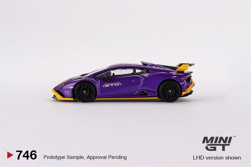 Mô hình xe Lamborghini Huracán STO Viola Pasifae tỉ lệ 1:64 MiniGT MGT00746
