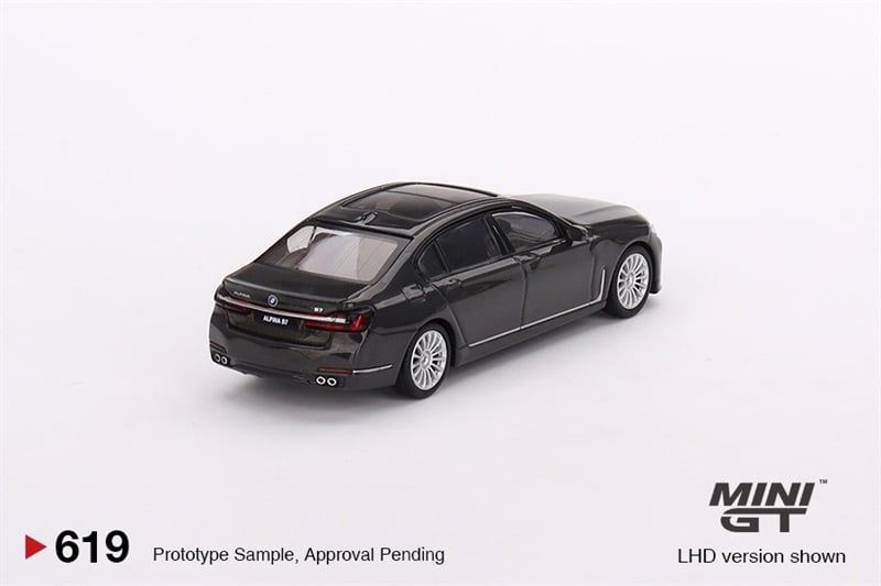 Mô hình xe BMW Alpina B7 xDrive Dravit Grey Metallic tỉ lệ 1:64 MiniGT MGT00619