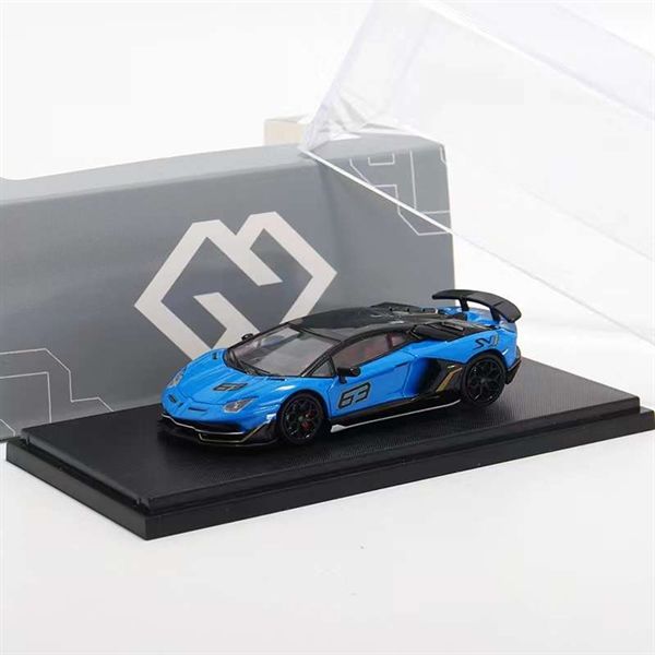 Mô hình xe Lamborghini Aventador SVJ63 Pearly Yellow tỉ lệ 1:64 Maxwell and object (MW) OT64272