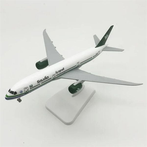 Mô hình máy bay Ả rập Saudi Airlines Boeing B787 có bánh xe kích thước 20cm MB20128
