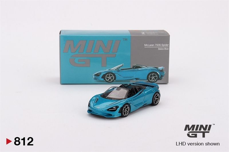 Mô hình xe McLaren 750S Spider Belize Blue tỉ lệ 1:64 MiniGT MGT00812-CH