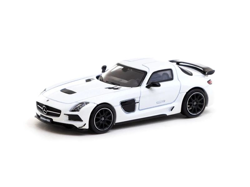Mô hình xe Mercedes-Benz SLS AMG Coupé Black Series White Metallic - Lamley Special Edition tỉ lệ 1:64 Tarmac Works