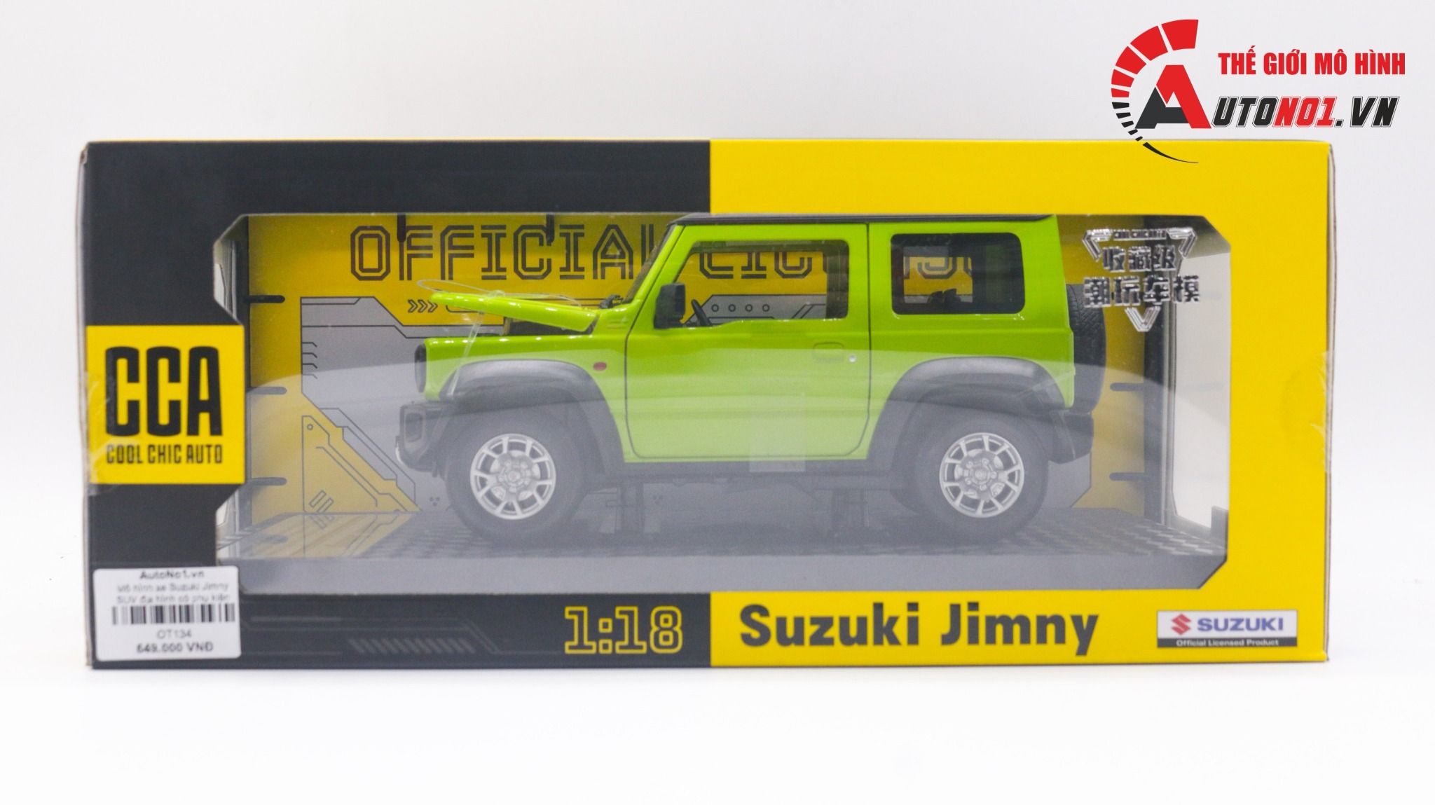 Mô hình xe Suzuki Jimny SUV địa hình 1:18 CCA OT134