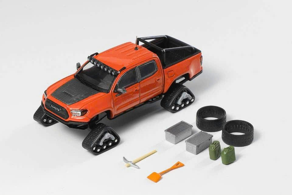 Mô hình xe Toyota Tacoma pickup địa hình - off road có phụ kiện thay thế tỉ lệ 1:64 GCD model OT64098
