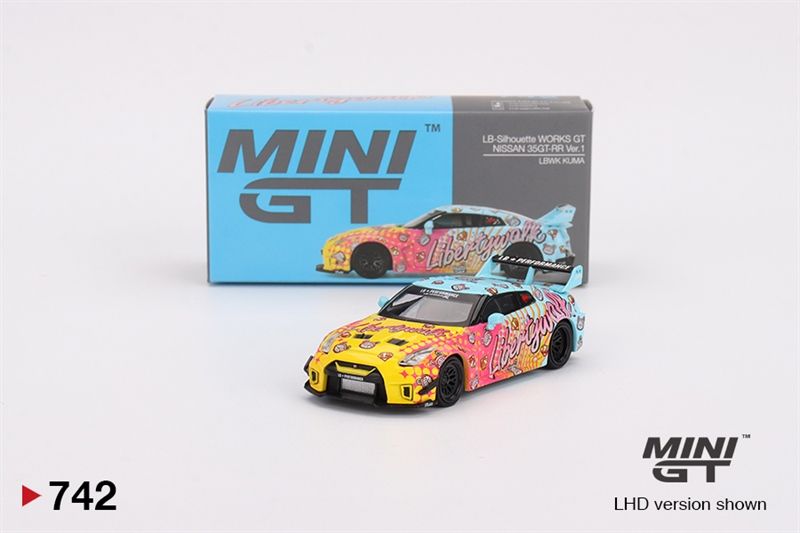 Mô hình xe LB-Silhouette WORKS GT NISSAN 35GT-RR Ver.1 LBWK KUMA tỉ lệ 1:64 MiniGT MGT00742