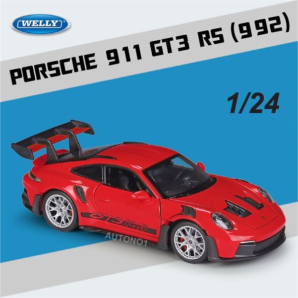Mô hình xe Porsche 911 (992) GT3 RS tỉ lệ 1:24 Welly OT456