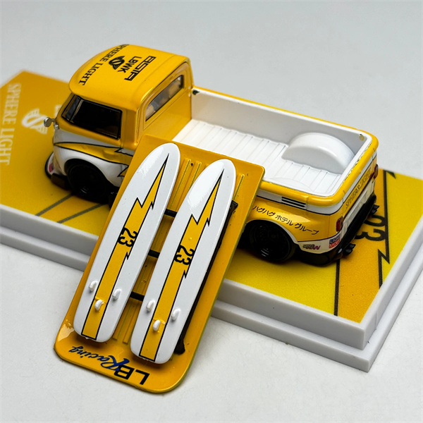 Mô hình xe Volkswagen T1 Pickup Kombi White Yellow - Lightning 23 tỉ lệ 1:64 F.M.L.F OT64071