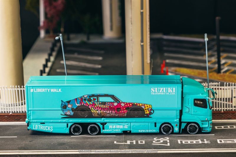 Mô hình xe Mitsubishi Fuso Super Great LB-TRUCKS tỉ lệ 1:64 Tarmac Works T64T-TL001-LBS