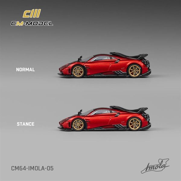 Mô hình xe Pagani Imola Metallic Red có bánh xe thay thế tỉ lệ 1:64 CM model CM64-IMOLA-05
