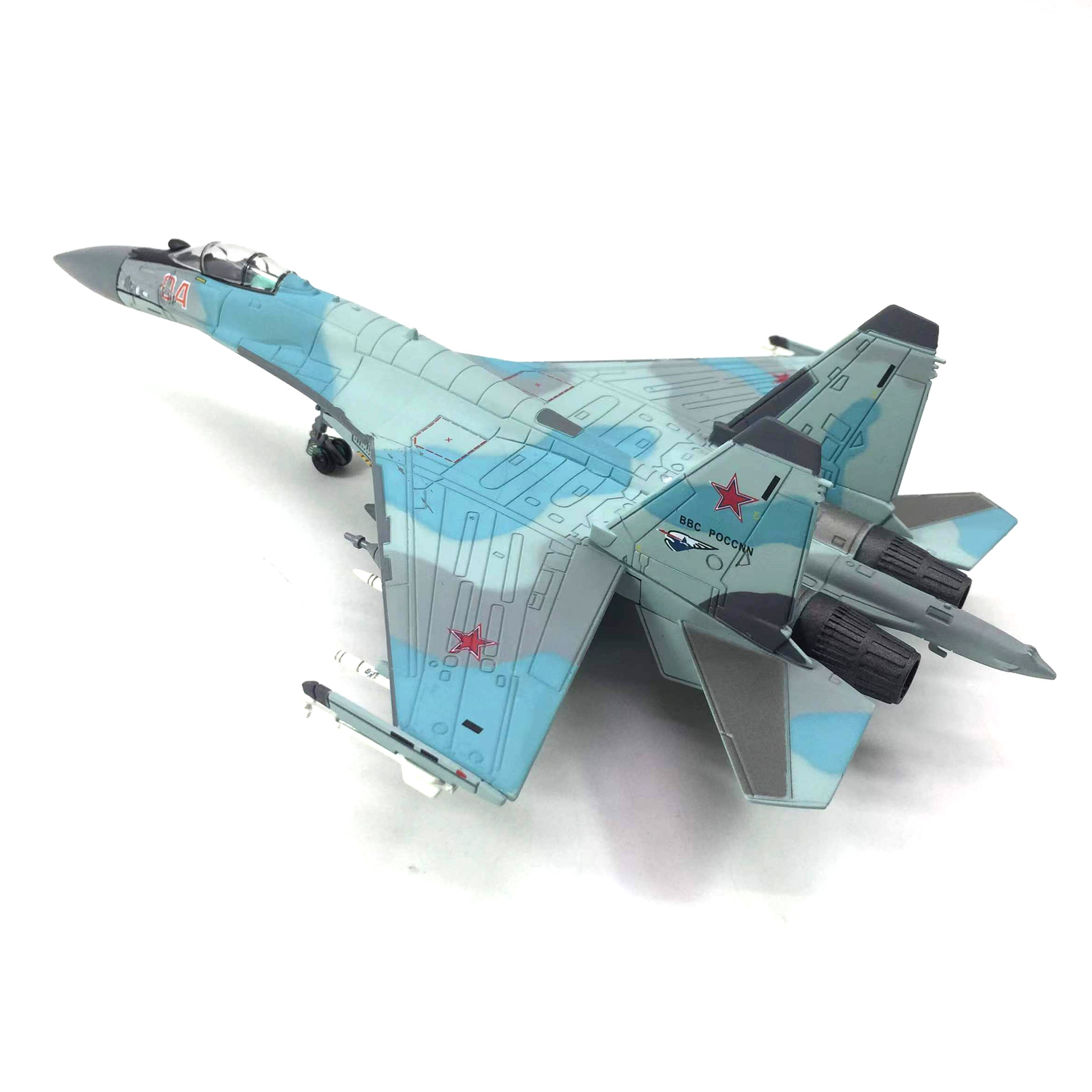Mô hình máy bay chiến đấu Russia Su-35 BBC POCCNN - ĐẾ KIM LOẠI tỉ lệ 1:100 Ns models MBQS013