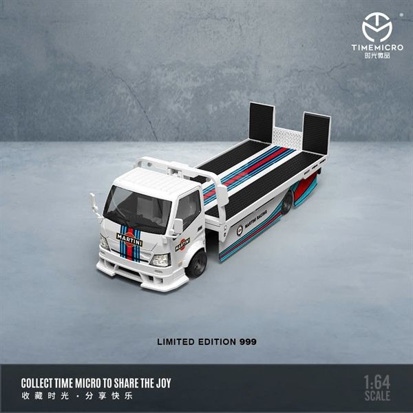 Mô hình xe móoc vận chuyển sàn phẳng H300 Flatbed Transport Trailer MARTINI tỉ lệ 1:64 Time Micro TM647204