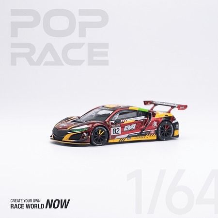 Mô hình xe Honda NSX GT3 eva rt production model-02 tỉ lệ 1:64 Poprace PR6400108