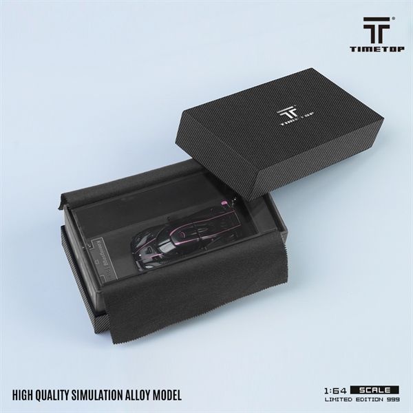 Mô hình xe Koenigsegg One:1 Carbon fiber purple line tỉ lệ 1:64 Time top TT644804