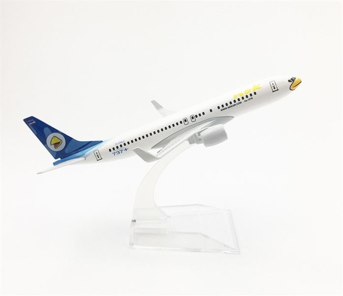 Mô hình máy bay Thailand Nok Boeing B737 HS-DJJ White 16cm MB16056