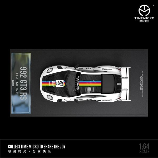 Mô hình xe Porsche 992 GT3 RS White Apple tỉ lệ 1:64 Time Micro TM644611
