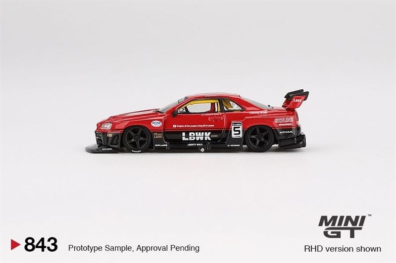 Mô hình xe Nissan LB-ER34 Super Silhouette SKYLINE Red/Black MGT00843