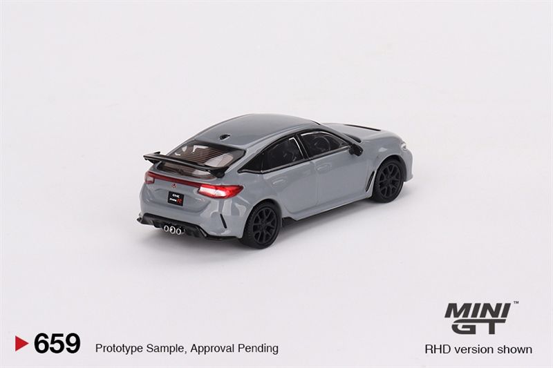  Mô hình xe Honda Civic Type R Sonic Gray Pearl 2023 tỉ lệ 1:64 MiniGT MGT00659 