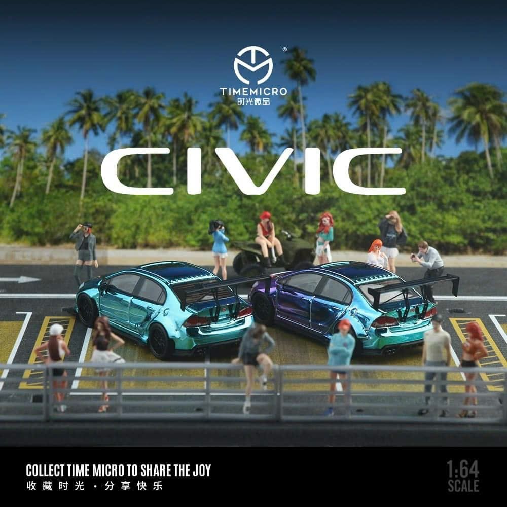 Mô hình xe Honda Civic Upgraded limited to 999 sets tỉ lệ 1:64 Time micro