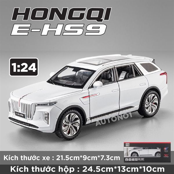 Mô hình xe Hongqi\Hồng Kỳ E-HS9 full open có đèn có âm thanh tỉ lệ 1:24 Chezhi OT439