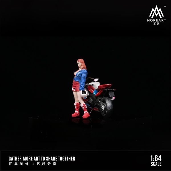 Mô hình set 1 nhân vật và mô tô Honda CBR1000RR-R star tỉ lệ 1:64 MoreArt MO222057