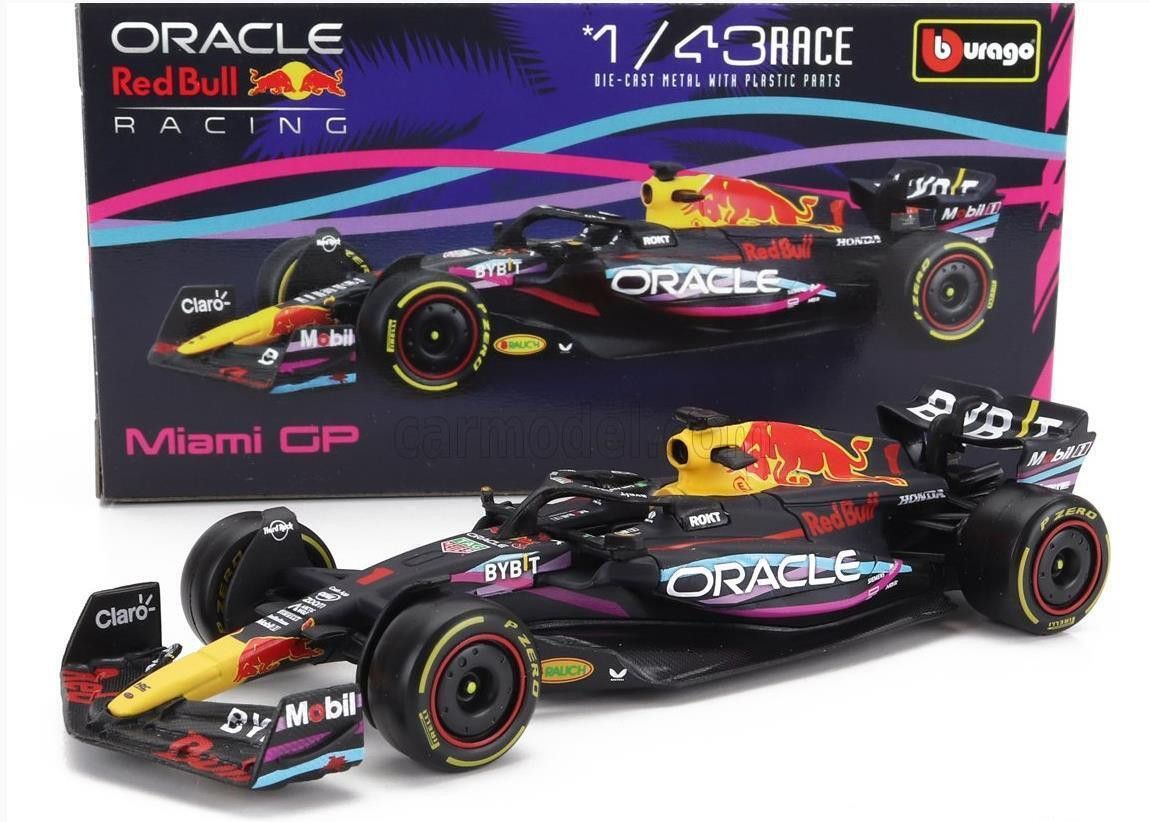  Mô hình xe đua F1 Formula Honda Red bull 2023 RB19 Miami GP #1 - #11 tỉ lệ 1:43 Bburago OT421 