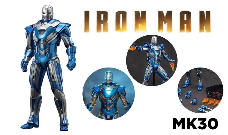 Mô hình nhân vật Marvel Iron man người sắt Mark 30 MK30 SHF Iron man 3 tỉ lệ 1:10 18CM ZD Toys FG262