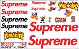  Decal nước trang trí Supreme Thrasher dán mọi nền màu cho xe mô hình tỉ lệ 1:64 DC503 