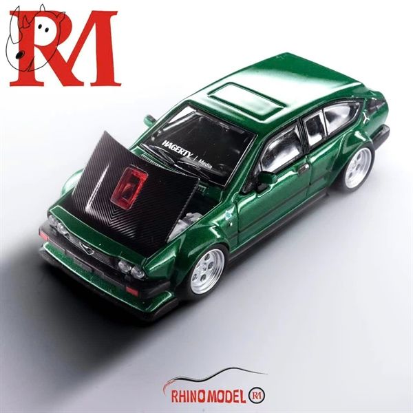 Mô hình xe 1/64 Alfa Romeo GTV6 wide body, open cover with engine details tỉ lệ 1:64 RM Rhinoceros OT64087