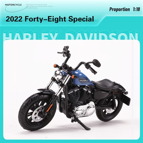 Mô hình Harley Davidson 2022 Forty Eight Special blue 1:18 Maisto MT019