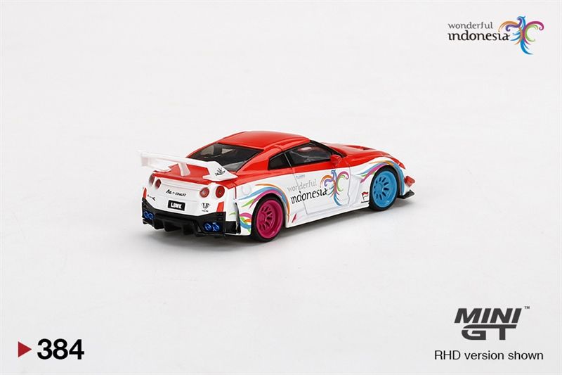 Mô hình xe LB-Silhouette WORKS GT NISSAN 35GT-RR Ver.1 Wonderful Indonesia tỉ lệ 1:64 bản card MGT00384-R