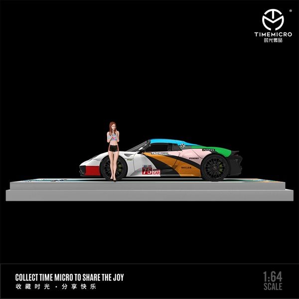 Mô hình xe Porsche 918 Spyder Le Mans Livery tỉ lệ 1:64 Time micro TM643521