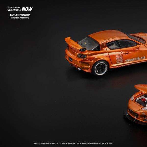 Mô hình xe Mazda Rx-8 Re-Amemiya Chrome Orange tỉ lệ 1:64 PopRace PR640281