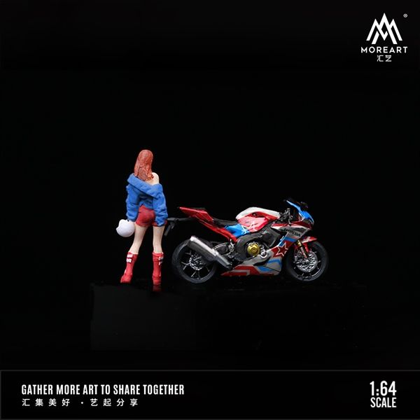 Mô hình set 1 nhân vật và mô tô Honda CBR1000RR-R star tỉ lệ 1:64 MoreArt MO222057